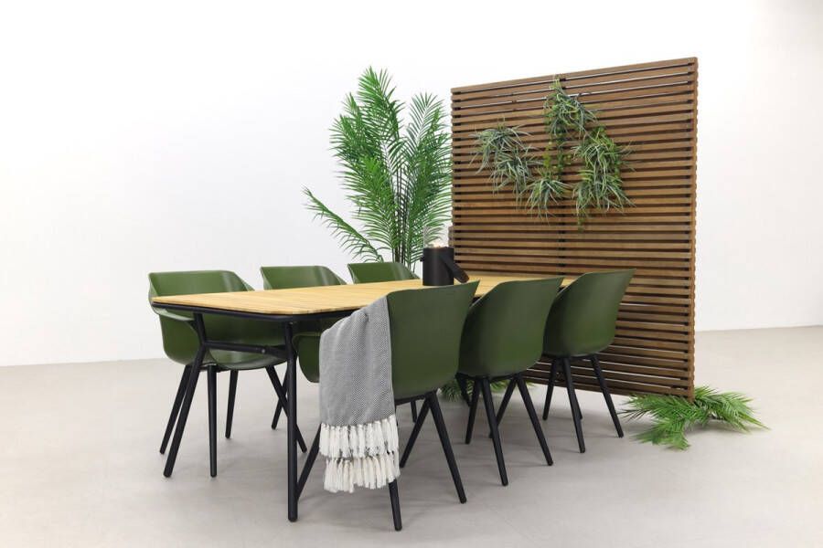 Hartman Sophie Studio Moss Green bella 220x95 Cm. 7-delige Tuinset