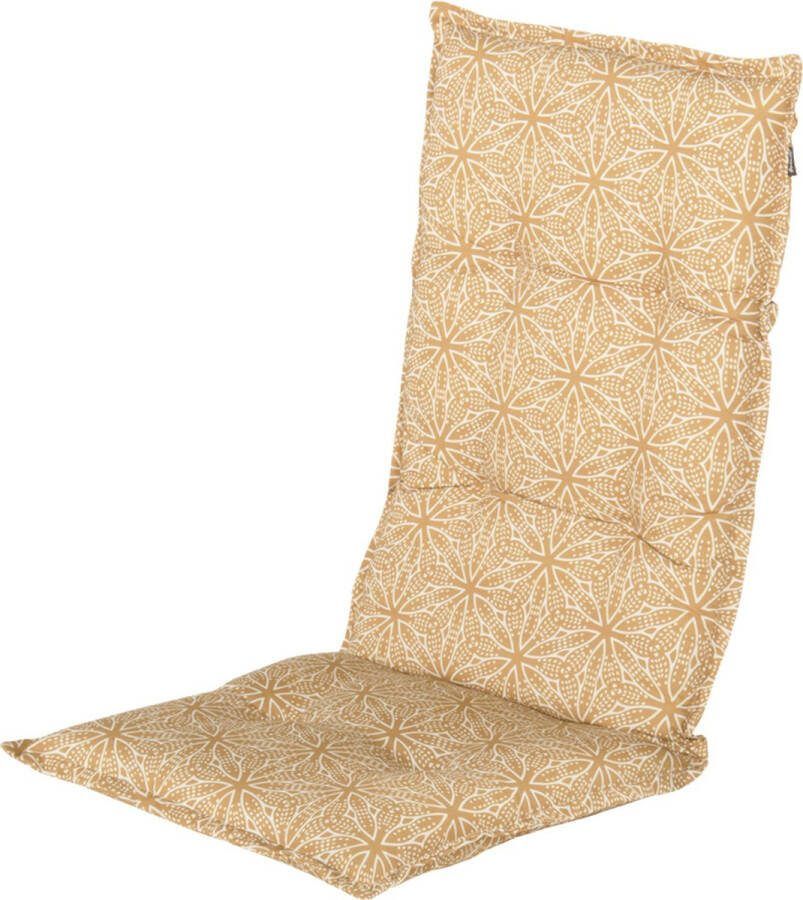 Hartman Tuinkussen Fleur Yellow 123x50x8 Hoge Rug Green Sky
