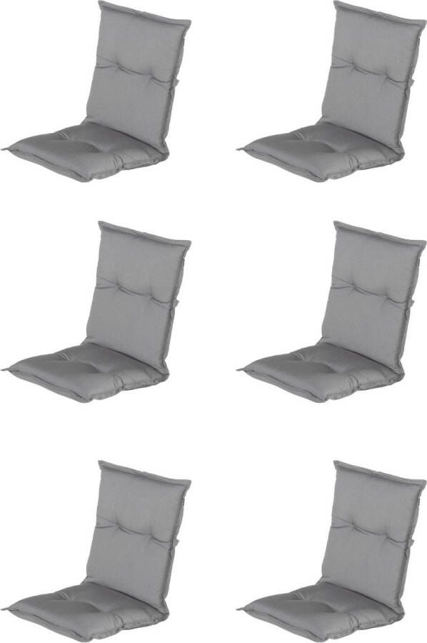 Hartman Tuinkussen Lage Rug Grey 100x50cm Standenstoel 6st