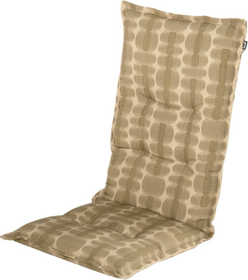 Hartman tuinkussen Mats Mustard 123x50x10cm hoge rug tuinkussen