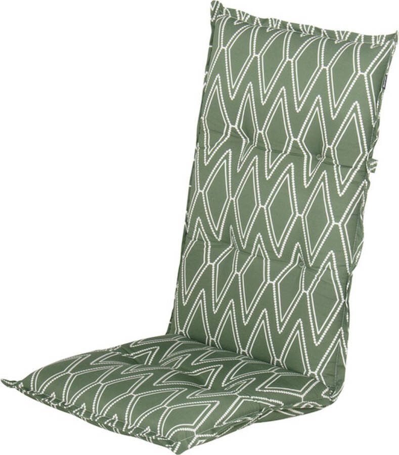 Hartman Tuinkussen Tuinstoelkussen 123cm x 50cm Emma Groen Standenstoelkussen