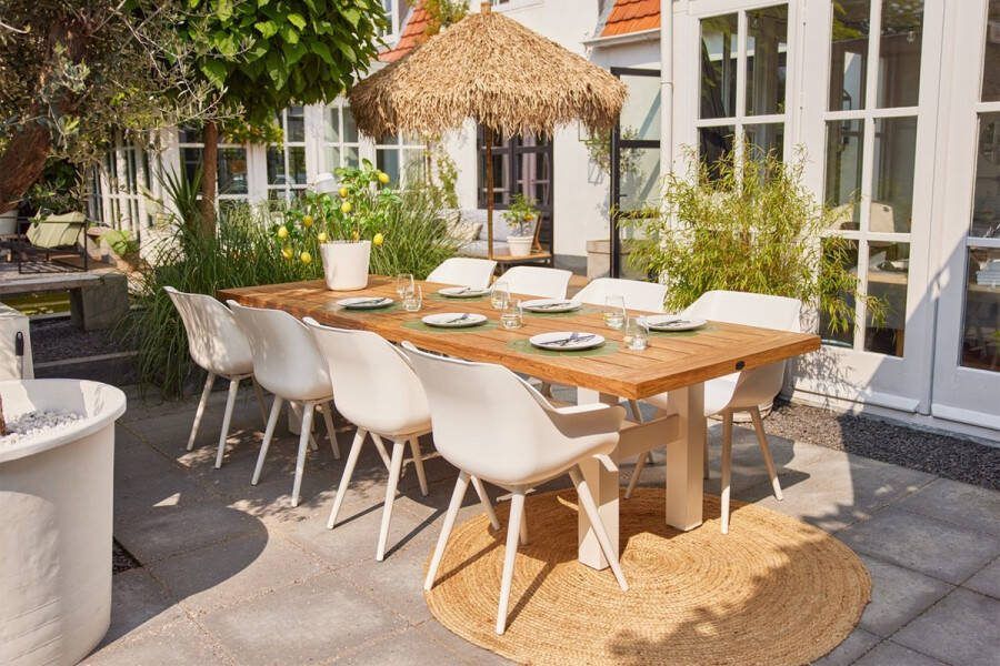 Hartman tuinset Yasmani tuintafel white 300 cm. + Sophie studio White