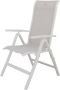 Hartman verstelbare stoel tuinstoel Aruba beige textileen wit frame aluminium - Thumbnail 1