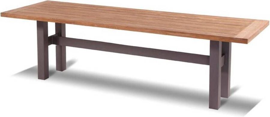 Hartman Sophie Yasmani Tuintafel 240 Cm Naturel Teak Grijs H-frame