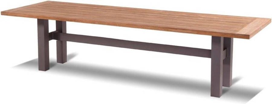 Hartman Sophie Yasmani Tuintafel 300 Cm Naturel Teak Grijs H-Frame