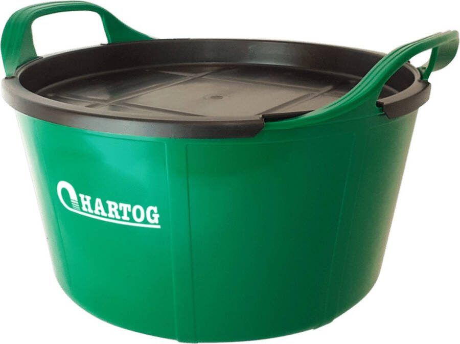 Hartog voer emmer met deksel