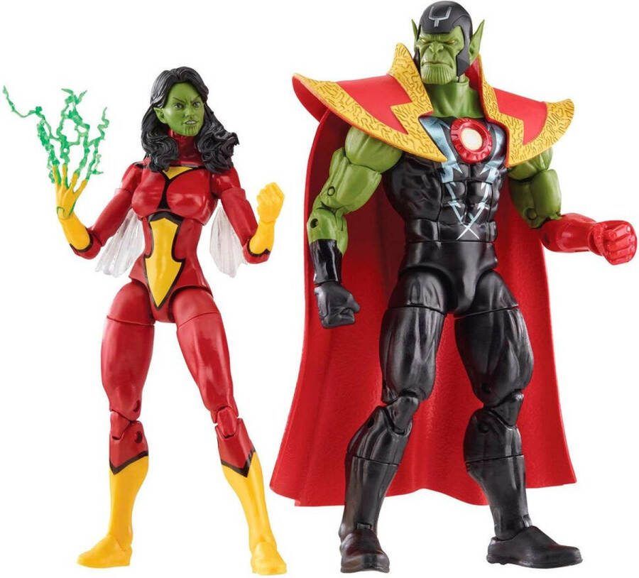 Marvel Hasbro The Avengers: Beyond Earth's Mightiest Legends Skrull Queen & Super-Skrull 15 cm Actiefiguur Multicolours