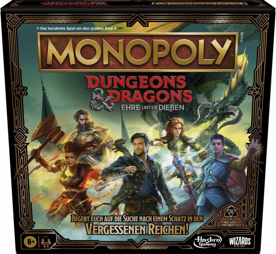 Hasbro Dungeons & Dragons: Honor Among Thieves Monopoly bordspel Engelstalige uitgave