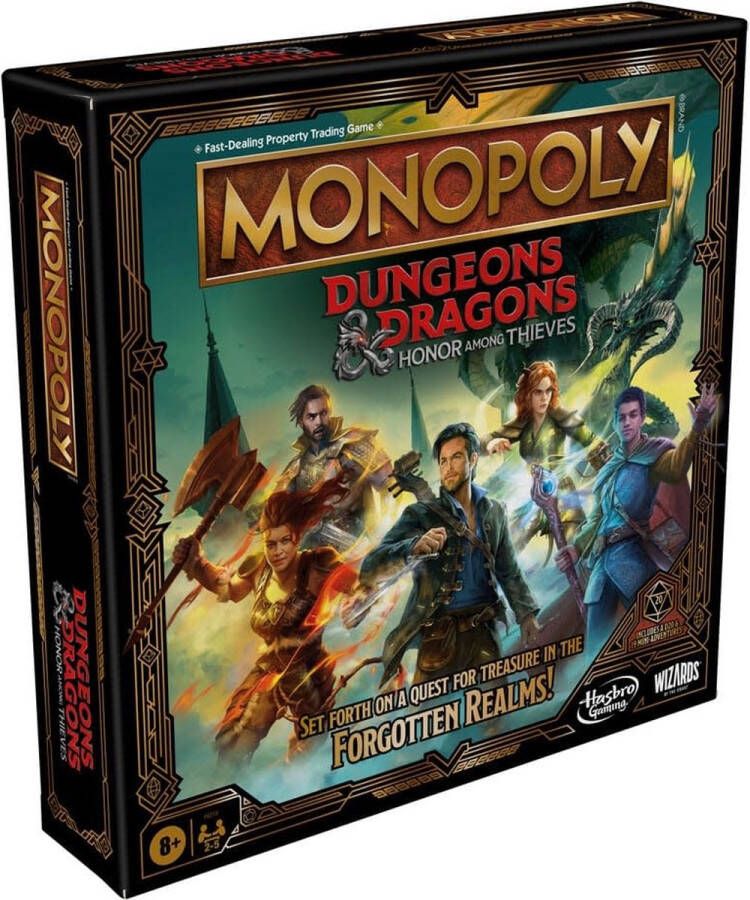 Hasbro Dungeons & Dragons: Honor Among Thieves Monopoly bordspel Engelstalige uitgave
