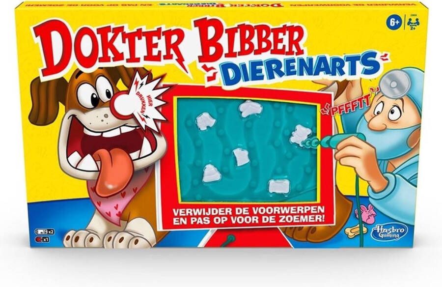 Hasbro Gaming Dokter Bibber Dierenarts Actiespel Leuke geluidseffecten Voor kinderen tot en met 12 jaar Populair Bekend van TV Vriendelijk Rituals Life At Home Hasbro Behendigheidspel Leerzaam