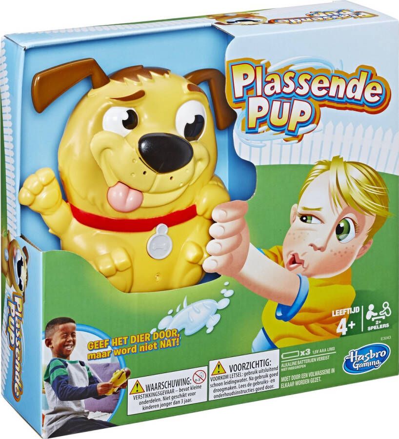 Hasbro kinderspel Plassende Pup 18 cm bruin