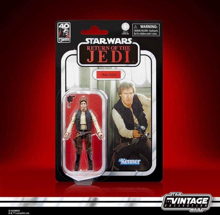 Disney Han Solo Star Wars The Vintage Collection 40 Years Return of the Jedi Hasbro Kenner