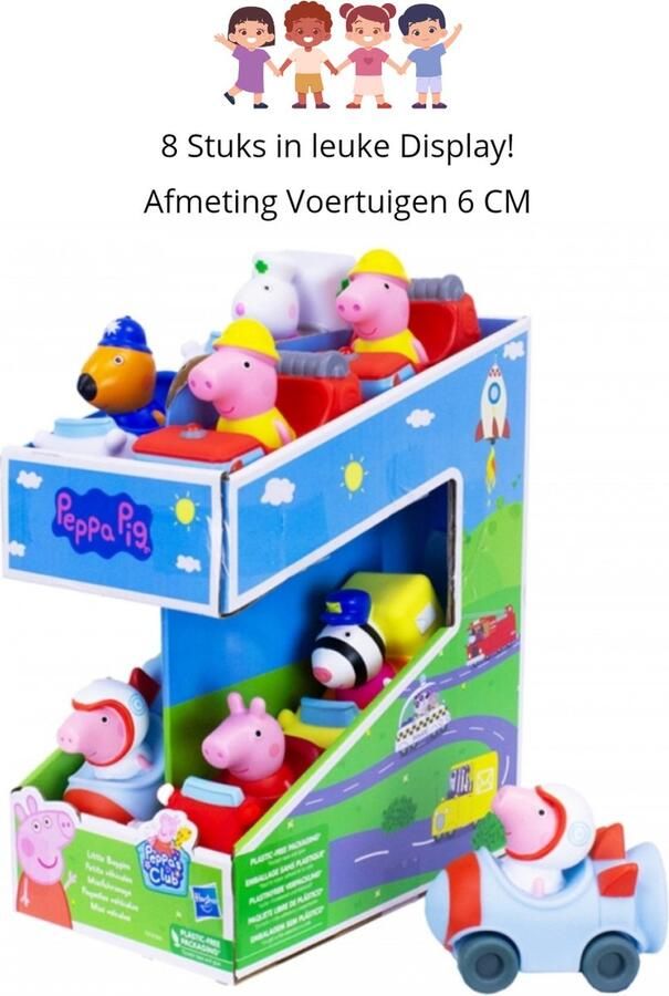Hasbro Peppa Pig Speelgoed Peppa Big Speelgoed Auto Speelgoed 3 jaar Speelgoed 4 jaar Speelgoed Autos Jongens 6 Stuks -Buggy Little Buggy's