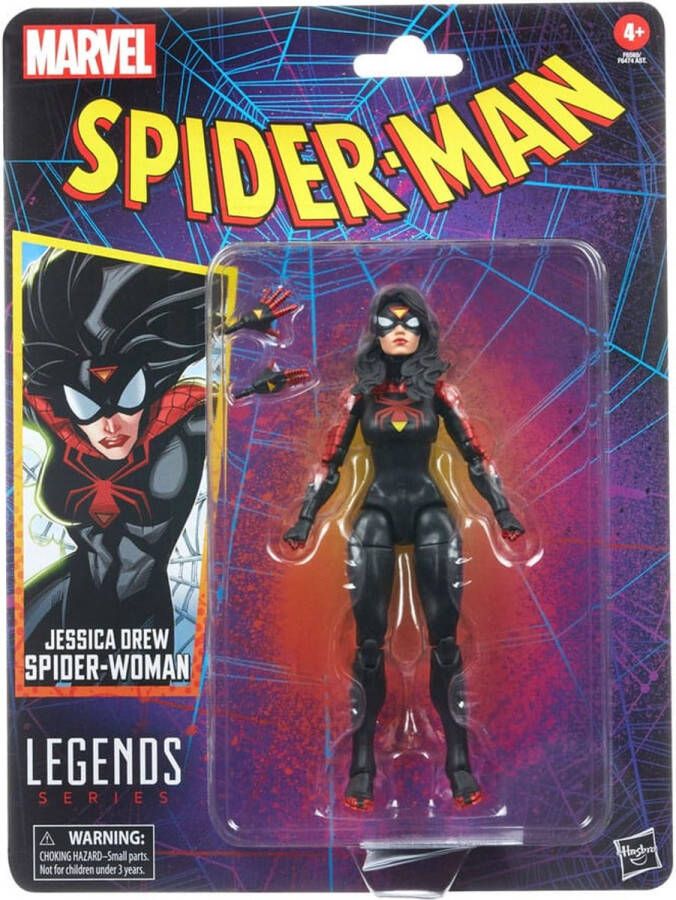 Marvel Hasbro SpiderMan Actiefiguur Jessica Drew Legends Retro Collection Spider-Woman 15 cm Multicolours