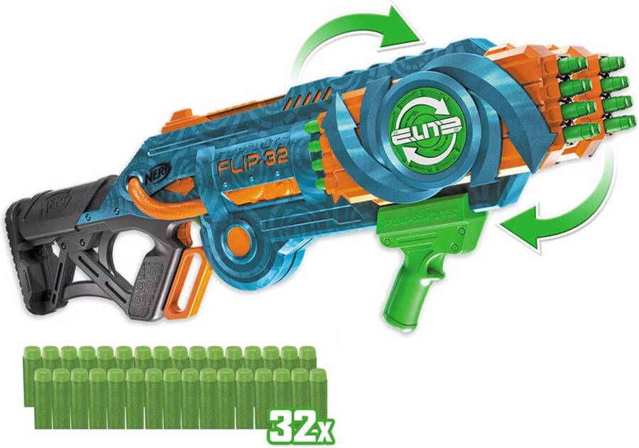 Hasbro NERF ELITE 2.0 FLIPSHOTS FLIP-32 BLASTER