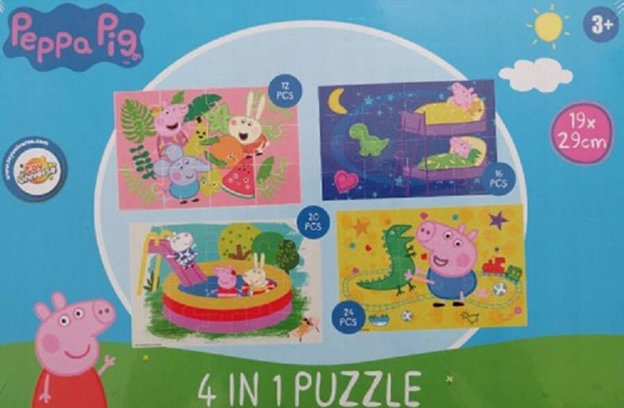 Hasbro Peppa Pig 4in1 Puzzel 19 x 29 cm