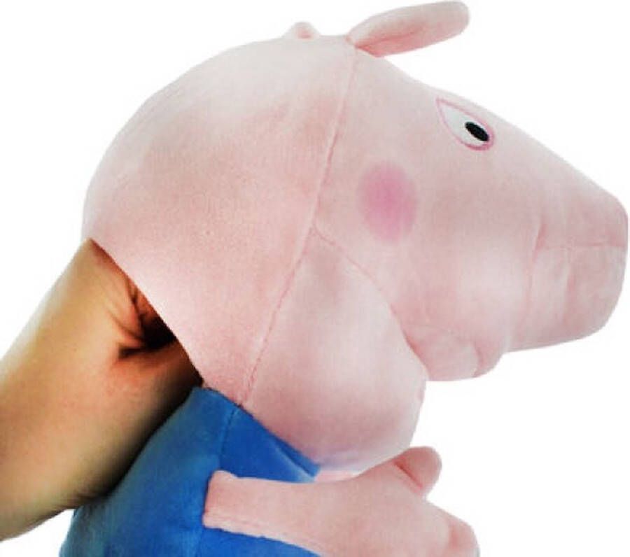 Hasbro Peppa Pig Handpop Knuffel George 25cm blauw