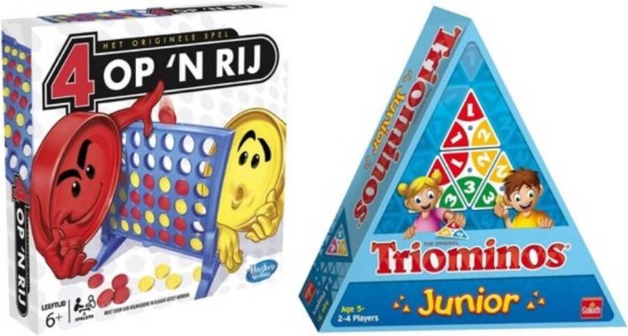 Hasbro Spellenbundel 2 Stuks 4 Op &apos;N Rij & Triominos Junior