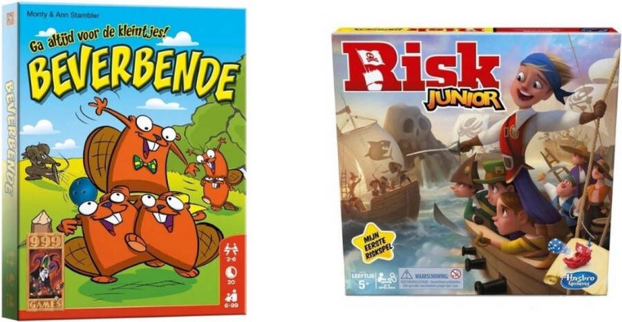 Hasbro Spellenbundel 2 Stuks Beverbende & Risk Junior