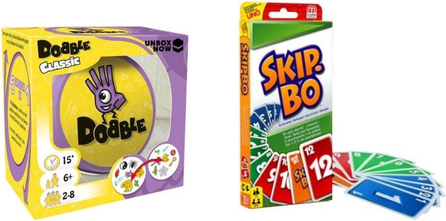 Hasbro Spellenbundel 2 Stuks Dobble Classic & Skip-Bo