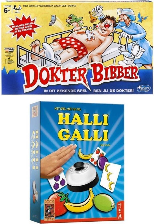 Hasbro Spellenbundel 2 Stuks Dokter Bibber & Halli Galli