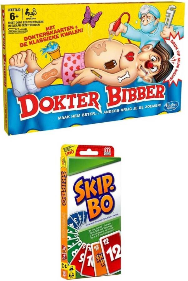 Hasbro Spellenbundel 2 Stuks Dokter Bibber & Skip-Bo