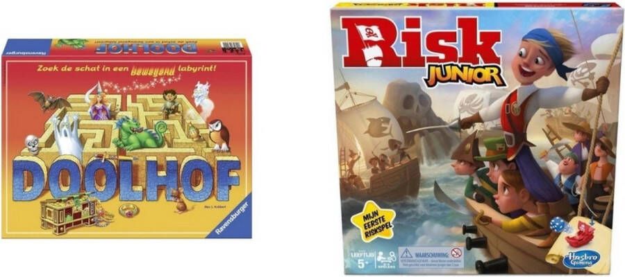 Hasbro Spellenbundel 2 Stuks Doolhof & Risk Junior