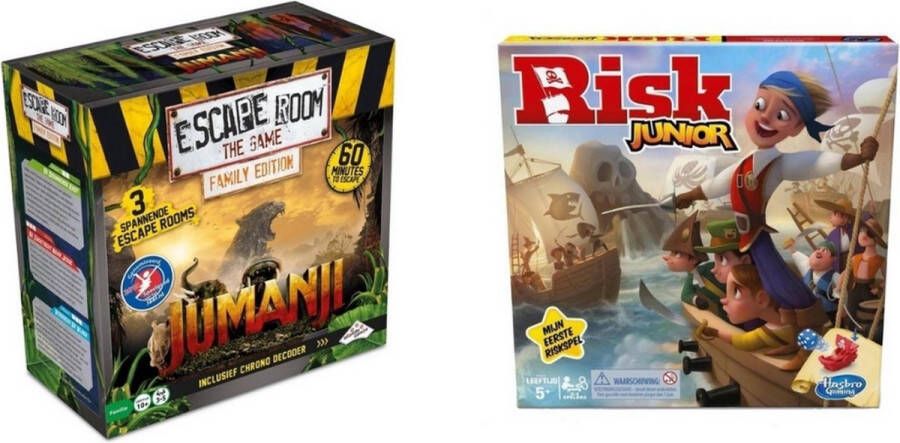 Hasbro Spellenbundel 2 Stuks Escape Room Jumanji & Risk Junior