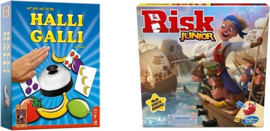 Hasbro Spellenbundel 2 Stuks Halli Galli & Risk Junior