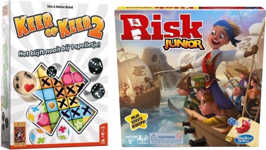 Hasbro Spellenbundel 2 Stuks Keer op Keer 2 & Risk Junior