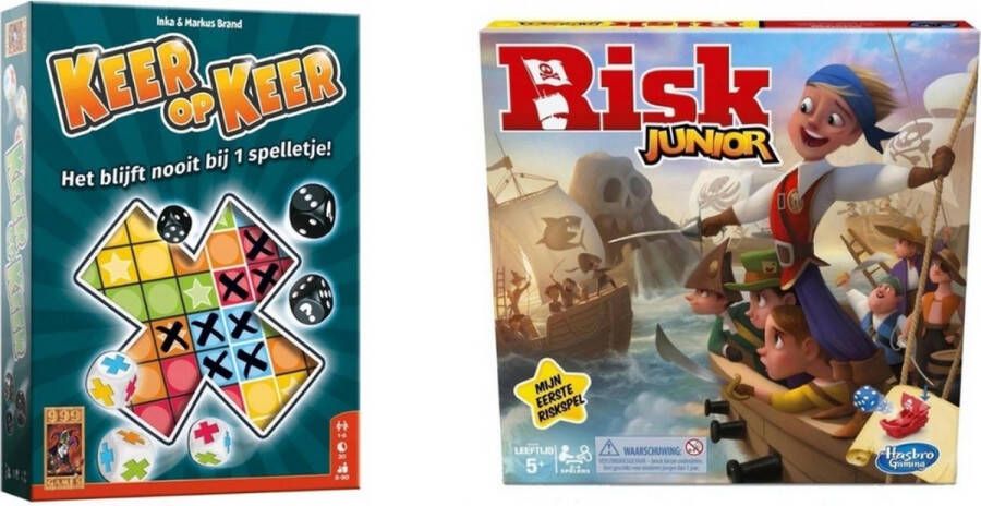 Hasbro Spellenbundel 2 Stuks Keer op Keer & Risk Junior