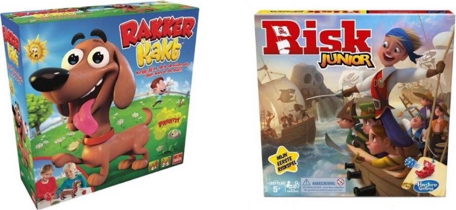 Hasbro Spellenbundel 2 Stuks Mattle Scrabble Junior & Risk Junior
