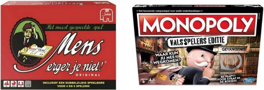 Hasbro Spellenbundel 2 Stuks Mens Erger Je Niet & Monopoly Valsspelerseditie