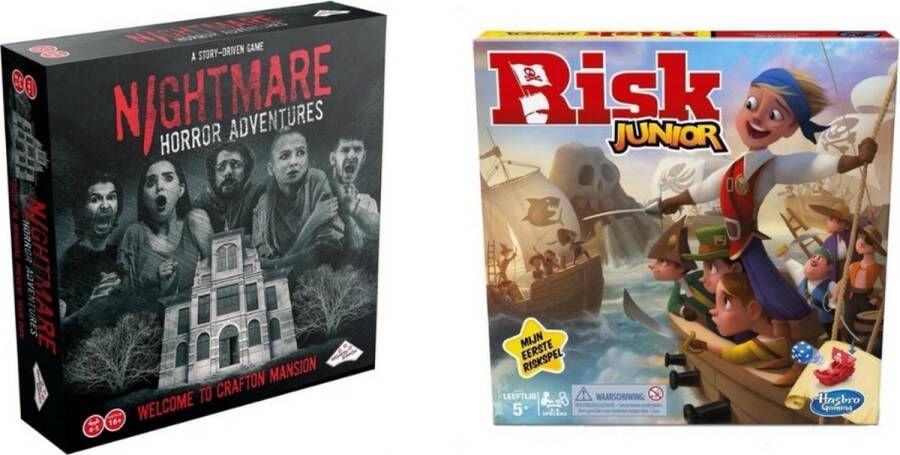 Hasbro Spellenbundel 2 Stuks Nightmare Horror Adventures & Risk Junior