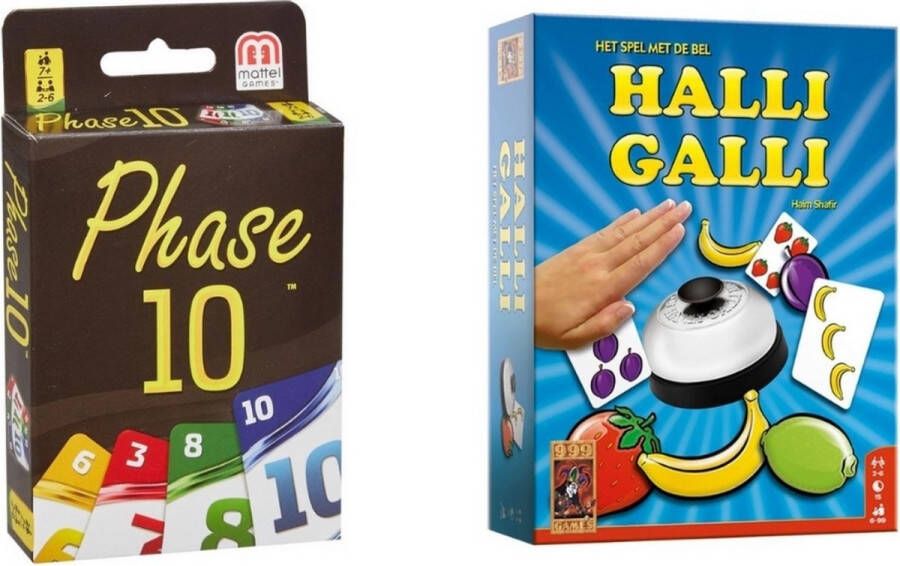 Hasbro Spellenbundel 2 Stuks Phase 10 & Halli Galli