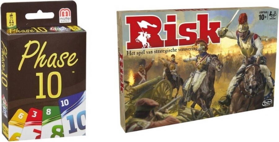 Hasbro Spellenbundel 2 Stuks Phase 10 & Risk