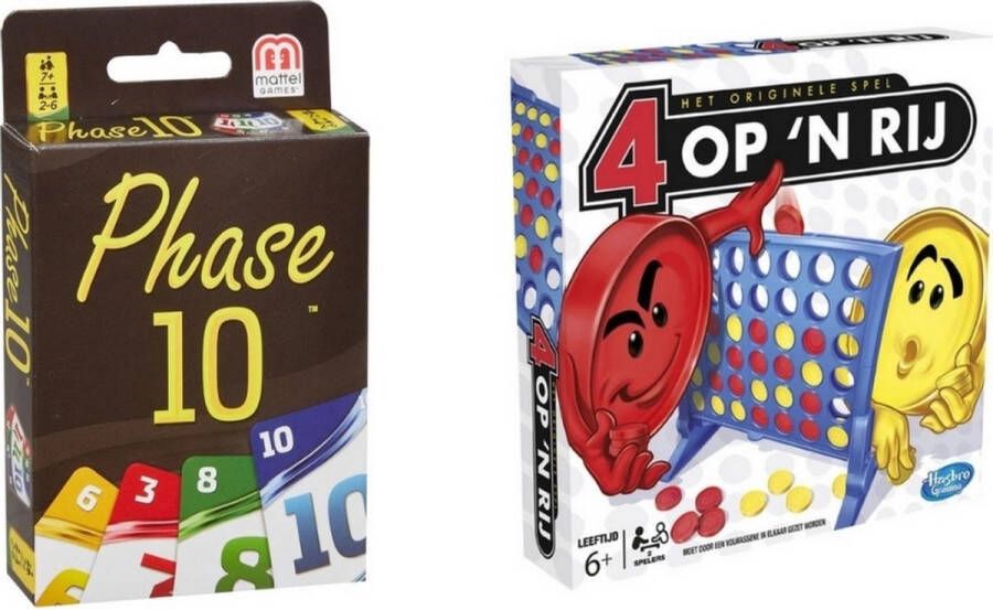 Hasbro Spellenbundel 2 Stuks Phase 10 & Vier op &apos;n Rij