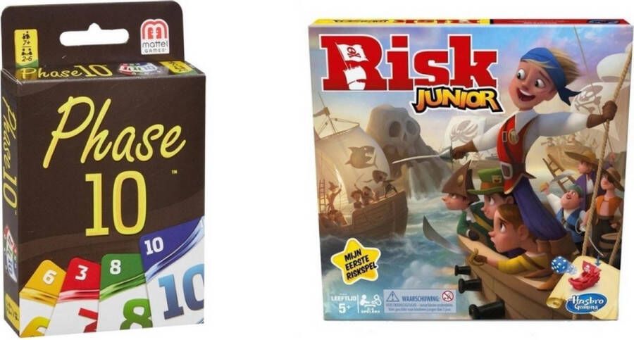 Hasbro Spellenbundel 2 Stuks Phase10 & Risk Junior