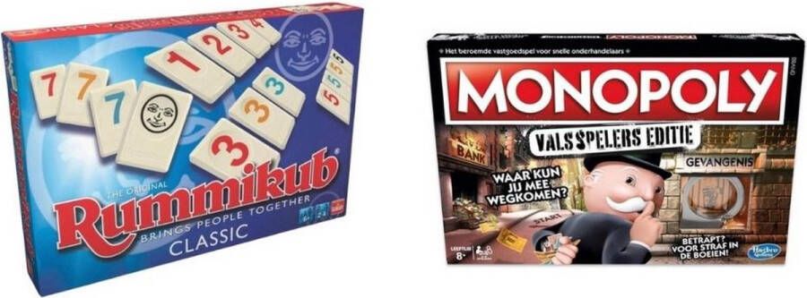 Hasbro Spellenbundel 2 Stuks Rummikub & Monopoly Valsspelerseditie