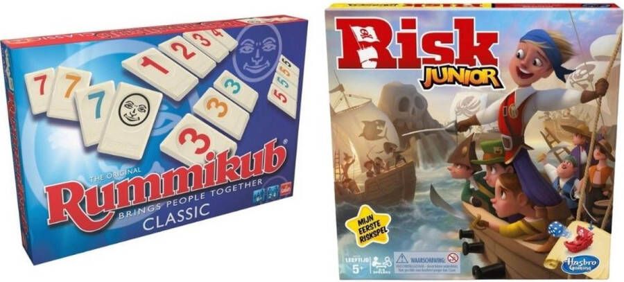 Hasbro Spellenbundel 2 Stuks Rummikub & Risk Junior
