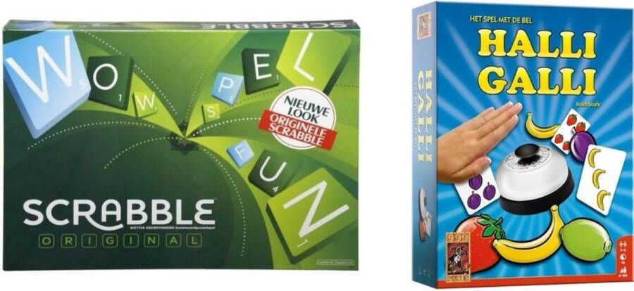 Hasbro Spellenbundel 2 Stuks Scrabble Original & Halli Galli