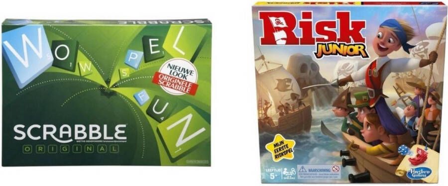 Hasbro Spellenbundel 2 Stuks Scrabble Original & Risk Junior