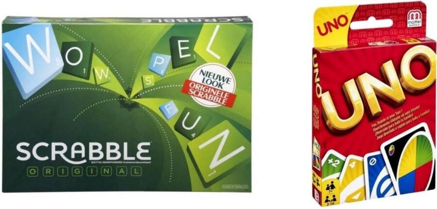 Hasbro Spellenbundel 2 Stuks Scrabble Original & UNO