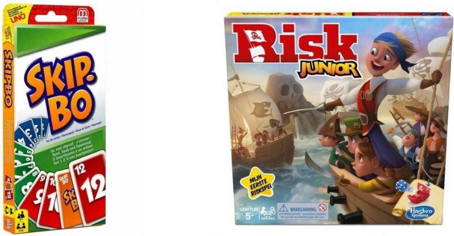 Hasbro Spellenbundel 2 Stuks Skip-Bo & Risk Junior