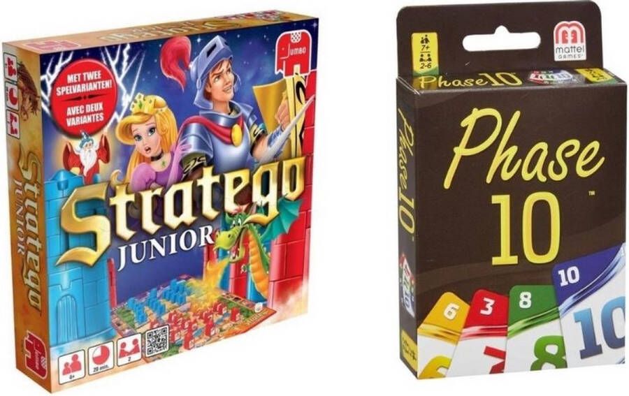 Hasbro Spellenbundel 2 Stuks Stratego Junior & Phase 10