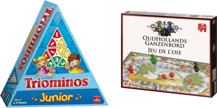 Hasbro Spellenbundel 2 Stuks Triominos Junior & Ganzenbord