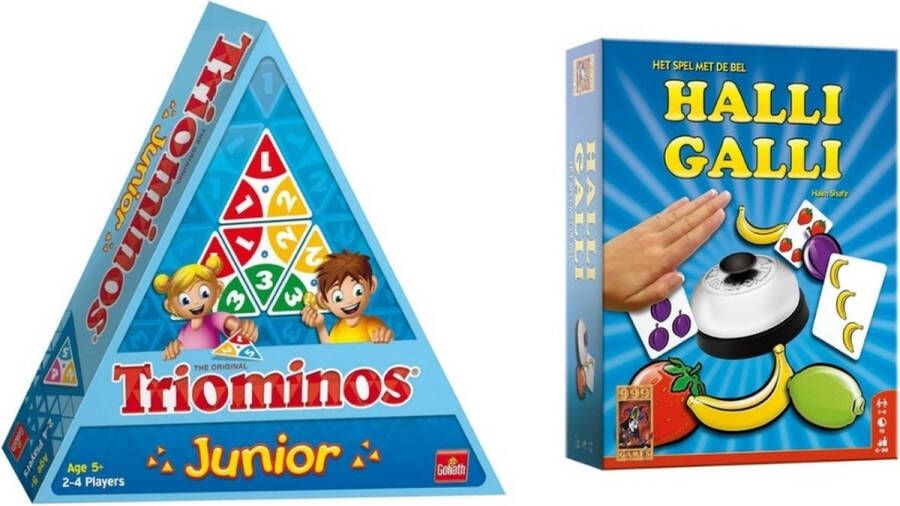 Hasbro Spellenbundel 2 Stuks Triominos Junior & Halli Galli