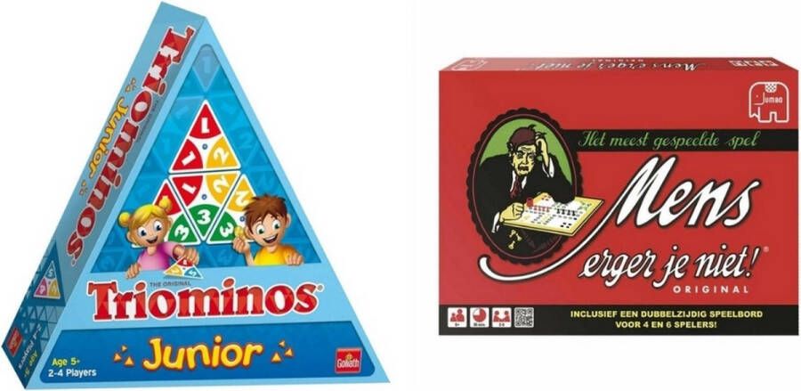Hasbro Spellenbundel 2 Stuks Triominos Junior & Mens Erger Je Niet