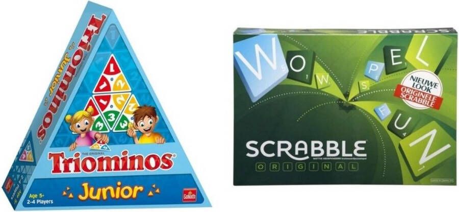 Hasbro Spellenbundel 2 Stuks Triominos Junior & Scrabble Original