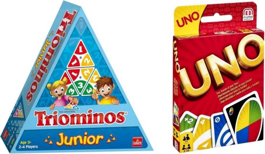 Hasbro Spellenbundel 2 Stuks Triominos Junior & UNO